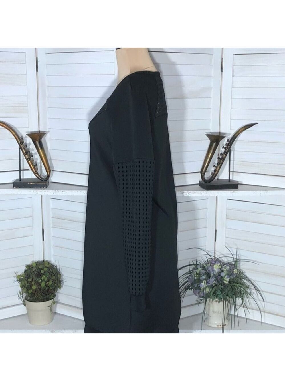 Fabletics Tilly Sweatshirt Mini Dress Knit Mesh Panel Size S - Picture 7 of 15